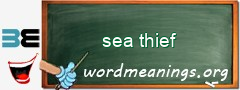 WordMeaning blackboard for sea thief